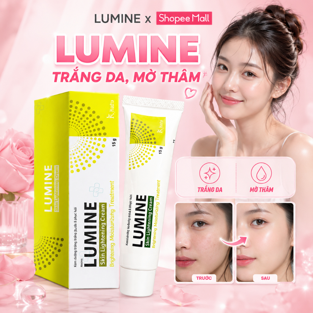 Kem dưỡng trắng da Lumine, làm mờ thâm mụn, thâm nám, giúp da đều màu, căng bóng - Aura Cosmetics