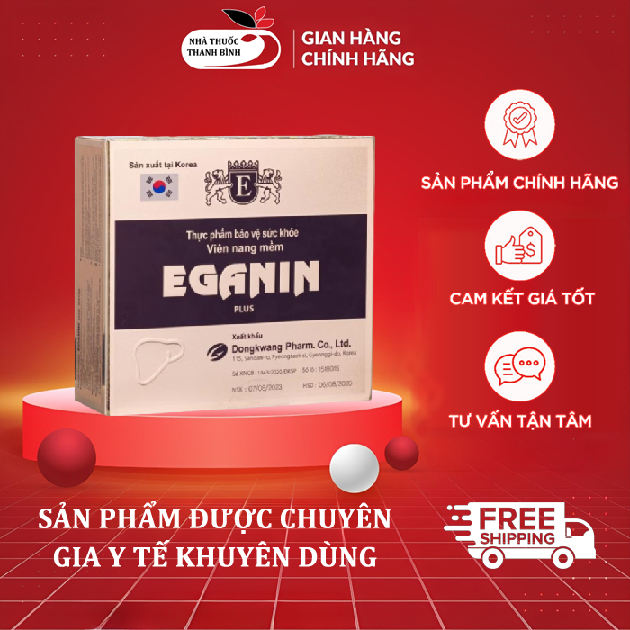 [CHÍNH HÃNG] Viên uống Eganin Plus, Hỗ trợ giải độc và bảo vệ gan, giúp tăng cường chức năng gan