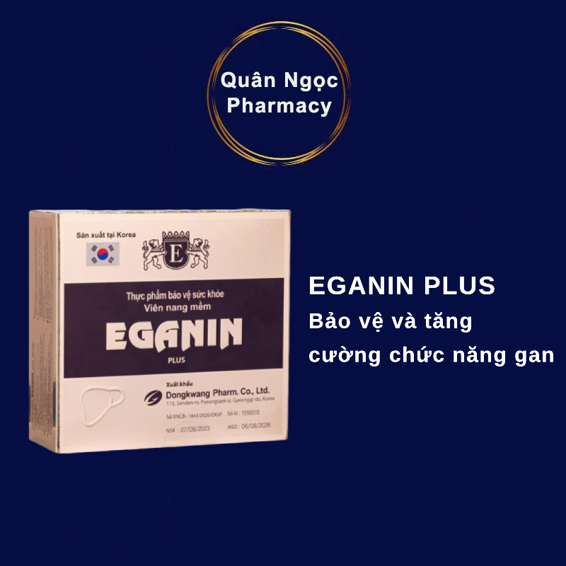 [CHÍNH HÃNG] Viên uống Eganin Plus Hỗ trợ giải độc và bảo vệ gan giúp tăng cường chức năng gan