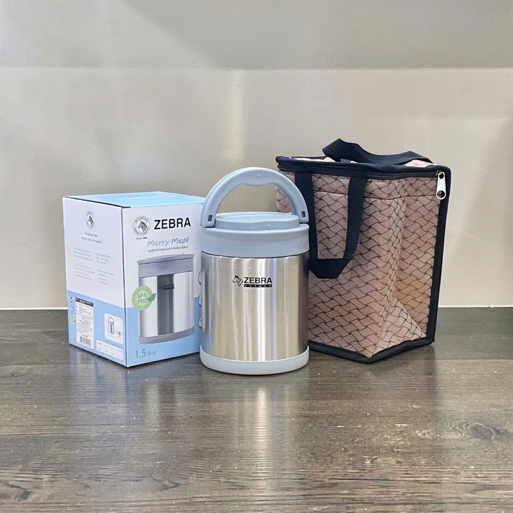 Hộp cơm giữ nhiệt Zebra 1.5 lít - Tặng kèm túi giữ nhiệt thời trang - 152444