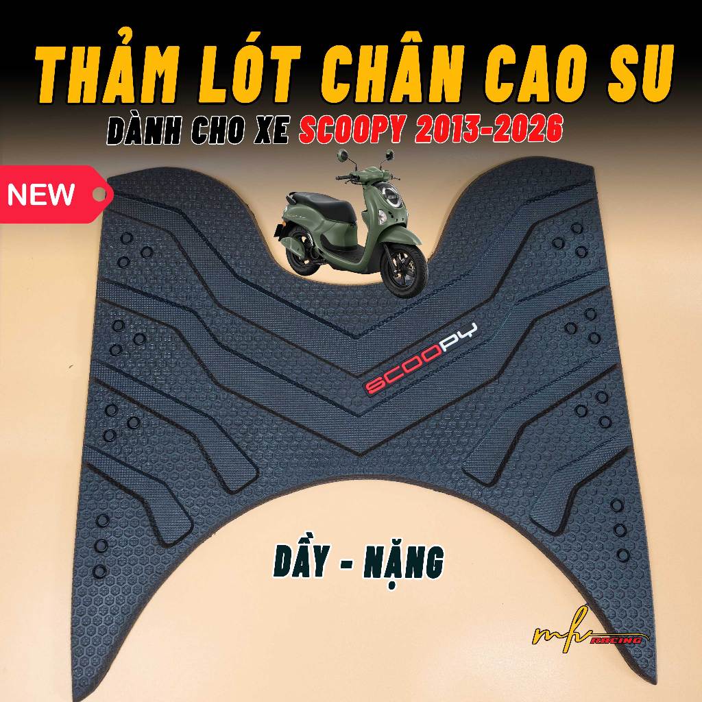 [Scoopy] Thảm lót chân cao su cho xe Scoopy 20213-2026 dầy nặng, mềm dẻo dễ vệ sinh - Phụ kiện xemay