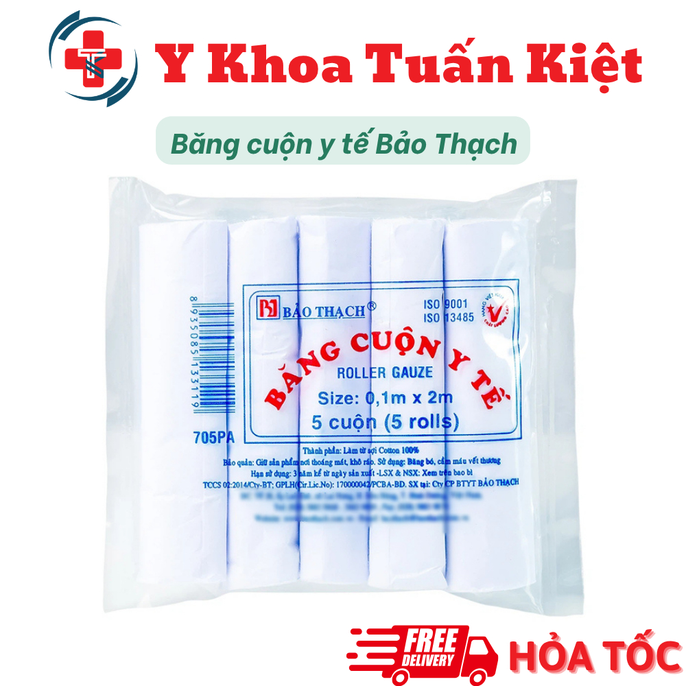 ✅ Băng cuộn y tế Bảo Thạch (Gói 5 cuộn)
