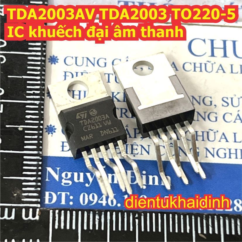 5 con TDA2003AV TDA2003A TDA2003 TO220-5 IC khuếch đại âm thanh kde1466