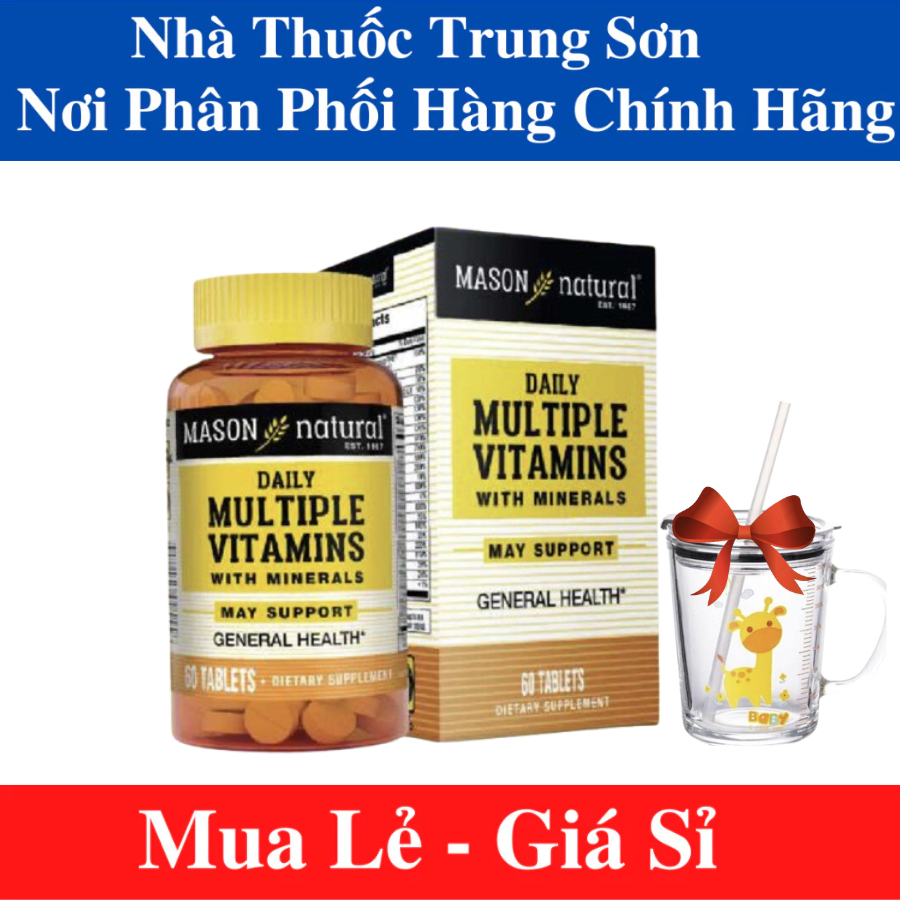 Viên vitamin tổng hợp Mason Natural Daily Multiple Vitamins With Minerals 60 viên -NT TRUNGSON