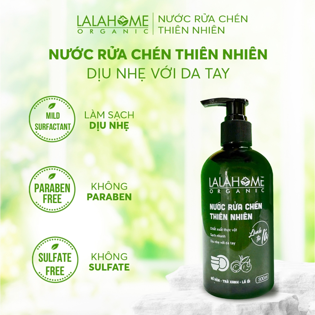 {HOẢ TỐC} Nước rửa chén thiên nhiên LalaHome Organic 300ml