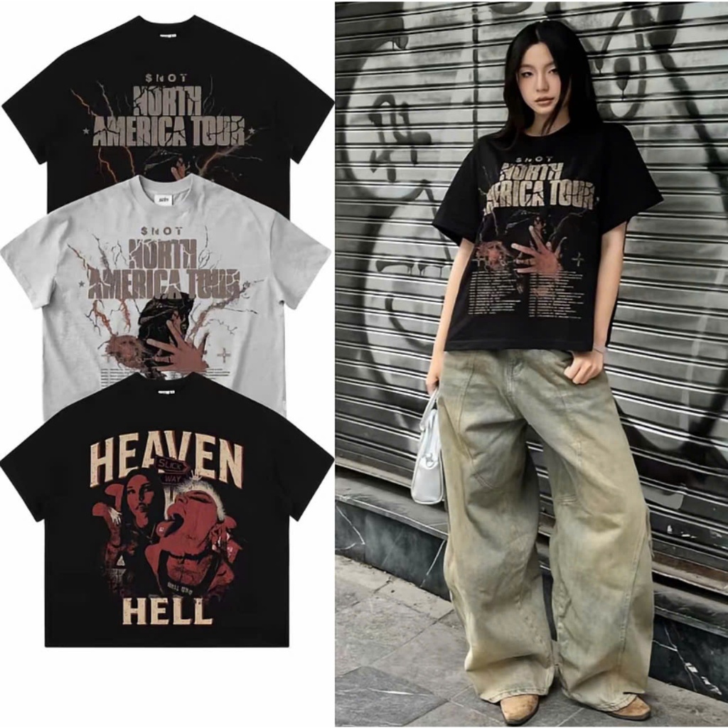 Áo Thun Unisex Boxy Fit “HEAVEN-HELL” – Chất Cotton Mịn, Style Local Brand A80