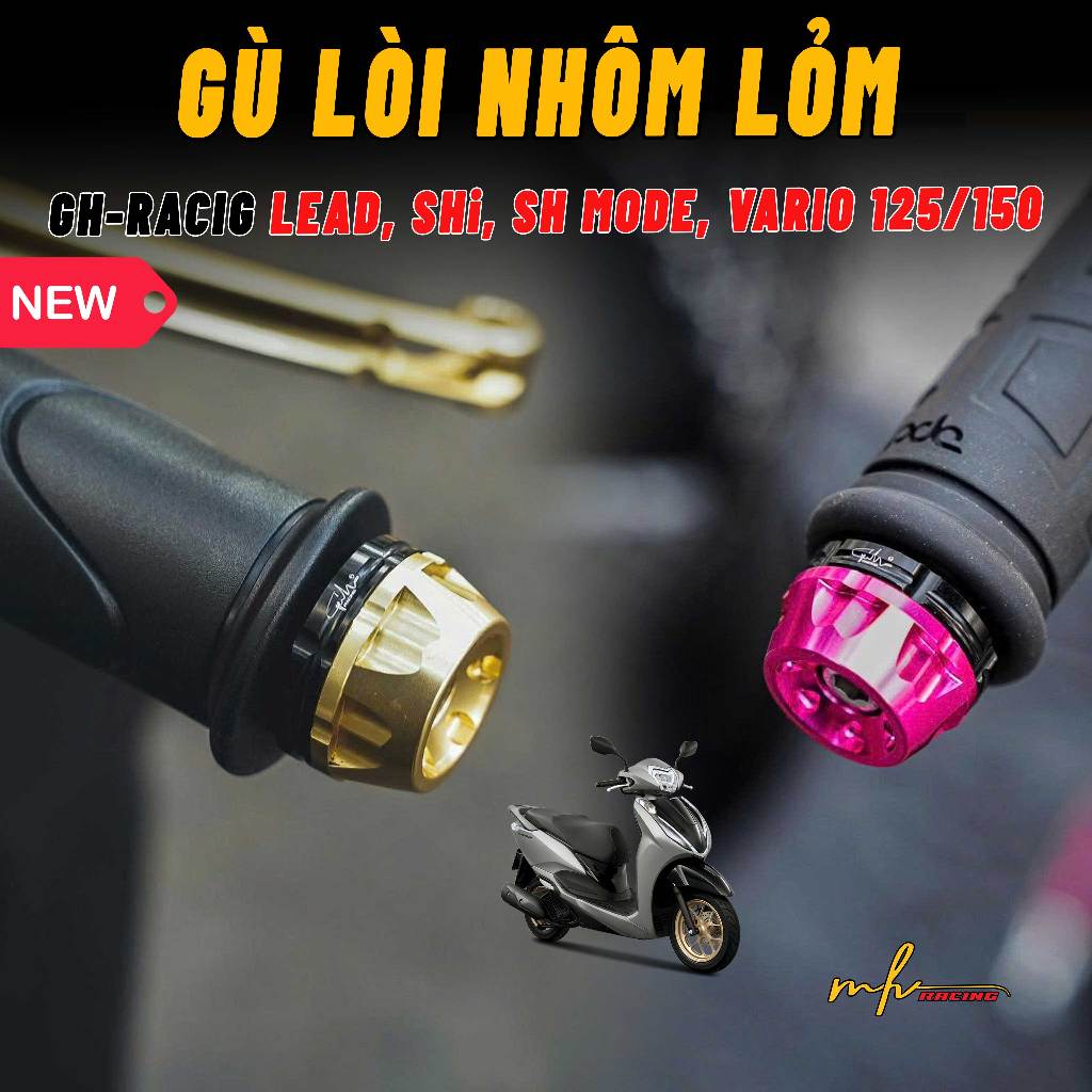 Gù lòi CNC GH-RACING cho các dòng xe SHi, Lead 125, SH Mode, Vario 125/150, SH350i - Phụ kiện xemay