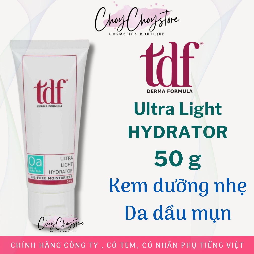 Kem dưỡng ẩm TDF Ultra Light Hydrator 50g  Dưỡng ẩm cho da dầu mụn, phục hồi da