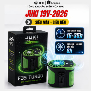 Quạt Mini Đeo Thắt Lưng JUKI F35 TURBO Mới ra 2026, Dung lượng chuẩn 20.000mAh Sử Dụng 16-35H [BH 6 Tháng]