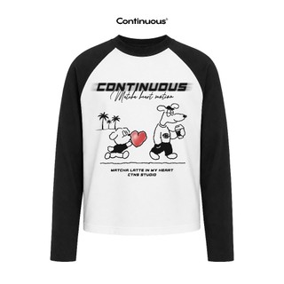 [NEW ARRIVAL] Áo thun tay dài RAGLAN Continuous - MATCHA HEART MOTION