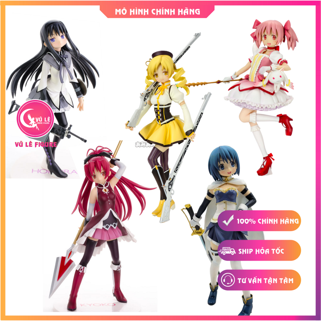 Mô hình Puella Magi Madoka Magica chính hãng Banpresto - Figure Madoka, Mami, Homura, Kyoko