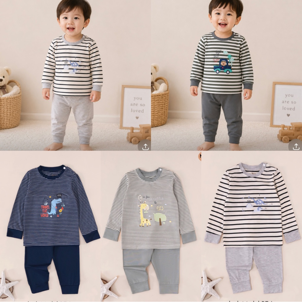 [JINRO] Bộ Dài Tay Petit Jinro Mềm Mát Cho Bé 12m-4y