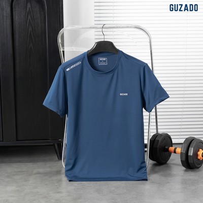 Áo thun nam GUZADO chất liệu coolmax thể thao tập gym vận động thoải mái,co giãn tốt GTS04-GATS25S004