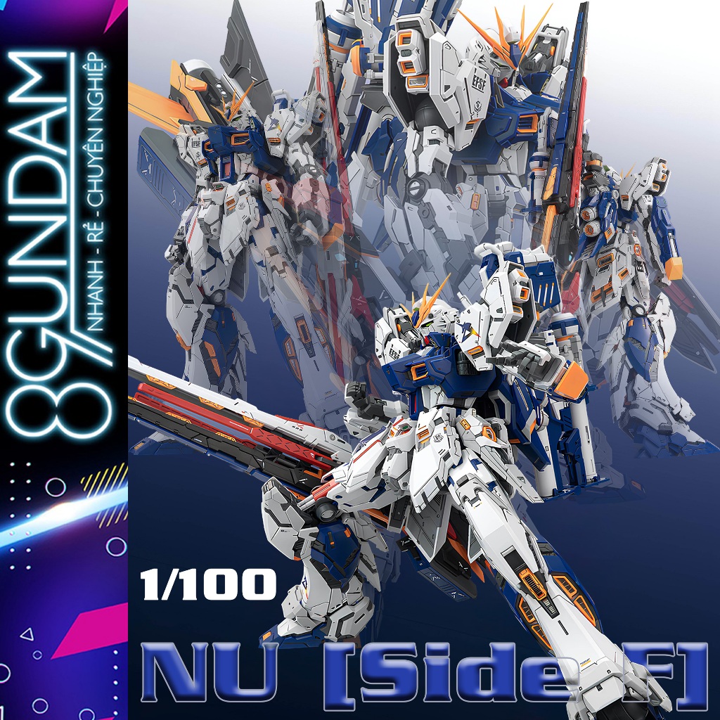 [SẮP VỀ] Mô Hình Lắp Ráp 1/100 RX-93FF Nu Fighter Side F - Fortune Meow (tặng base, etching decal, d