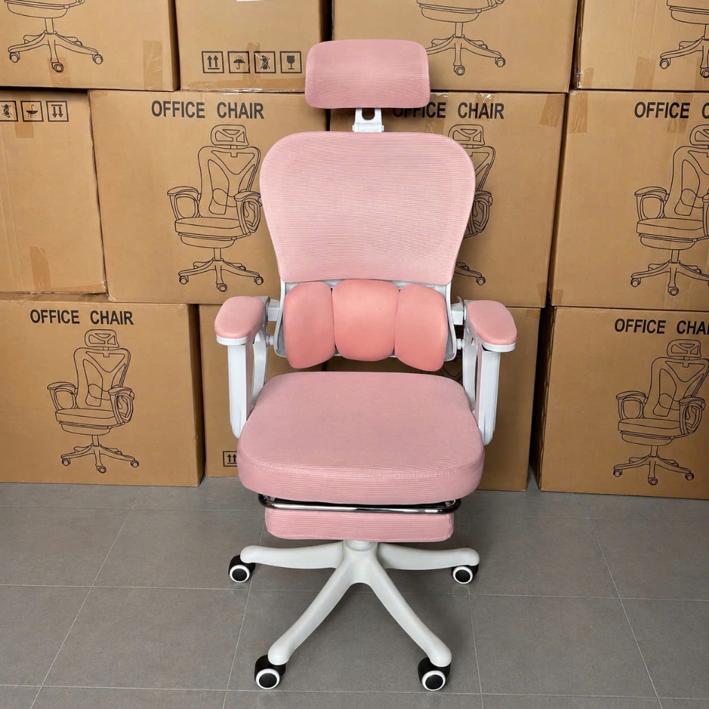 Ghế Công Thái Học {PTS09} Có Gối Đỡ Thắc Lưng, Ngả Lưng 135°, Tay Ghế Chỉnh Đa Chiều, Gác Chân Tiện Lơi, Đệm Vải Cao Cấp | BigBuy360 - bigbuy360.vn