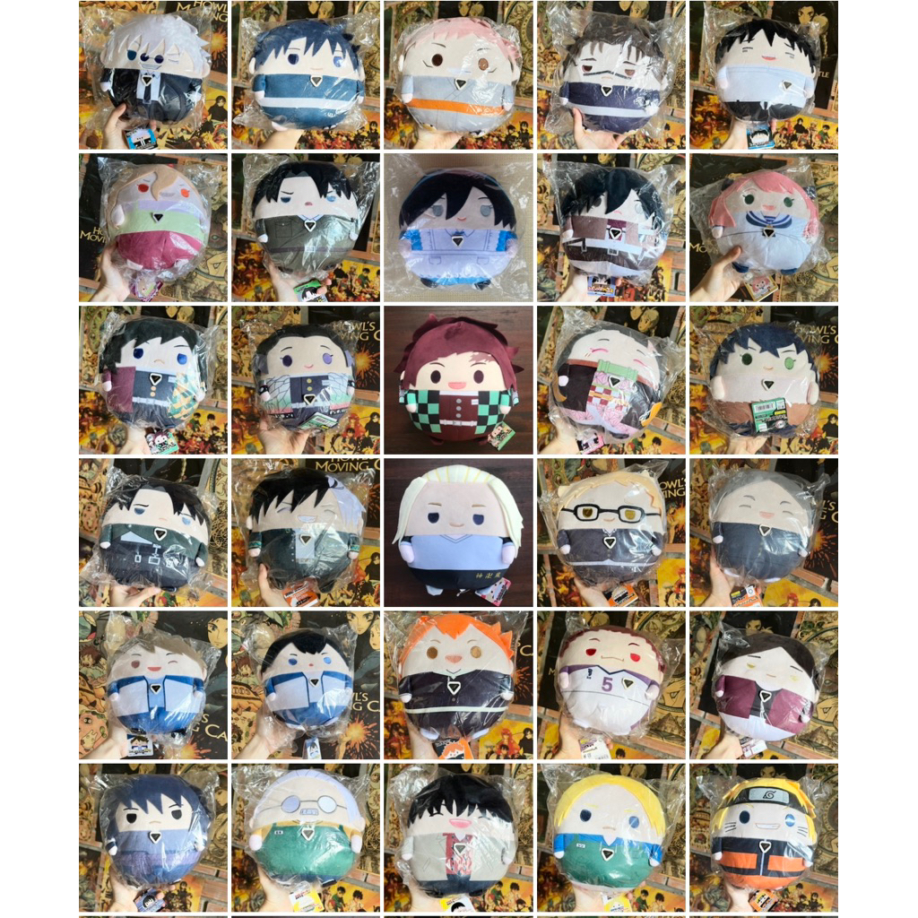 OtakuTPstore official mochi fuwa m doll 20cm cbgrm Attack on Titan Jujutsu Kimetsu Haikyuu Wind Brea