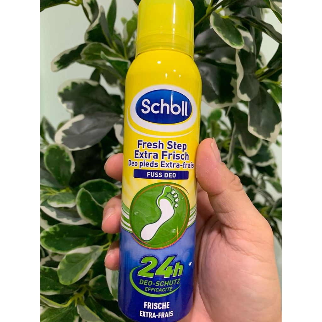 Xịt khử mùi hôi chân NGĂN MỒ HÔI HIỆU QUẢ Scholl FRESH STEP EXTRA FRISCH Fuss 150ml ĐỨC