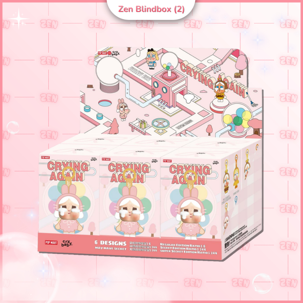 [CHÍNH HÃNG] Full Set Crybaby Crying Again Series Móc Khóa Gấu Bông Cry Again