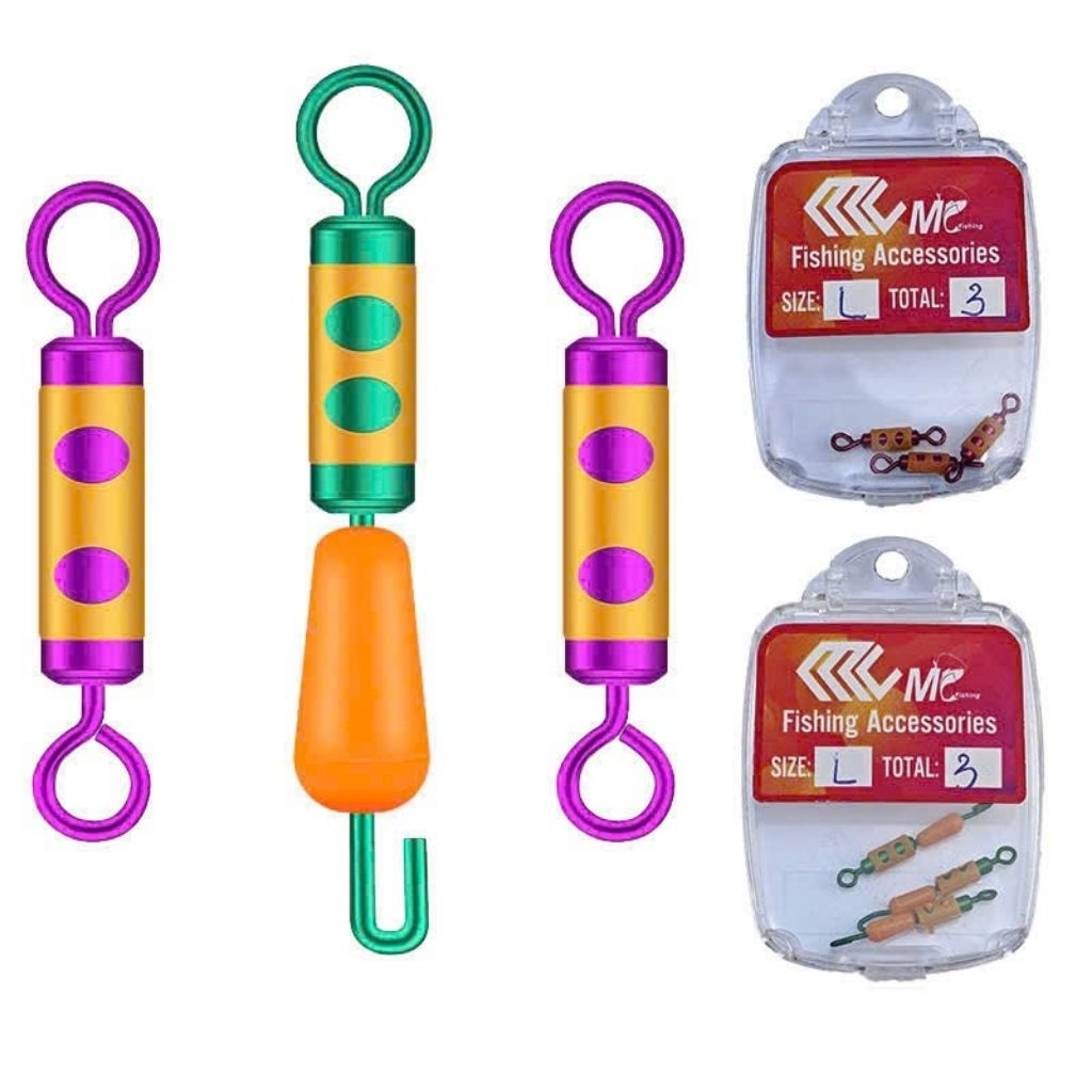 Khoá link mani số 8, 9 MC Fishing buộc trục câu đài, câu đơn chống xoắn cao cấp bằng silicone ( 1 hộ