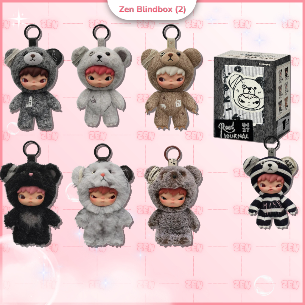 [CHÍNH HÃNG] Blindbox Hirono Road Journal Series Móc Khóa Gấu Bông Hirono