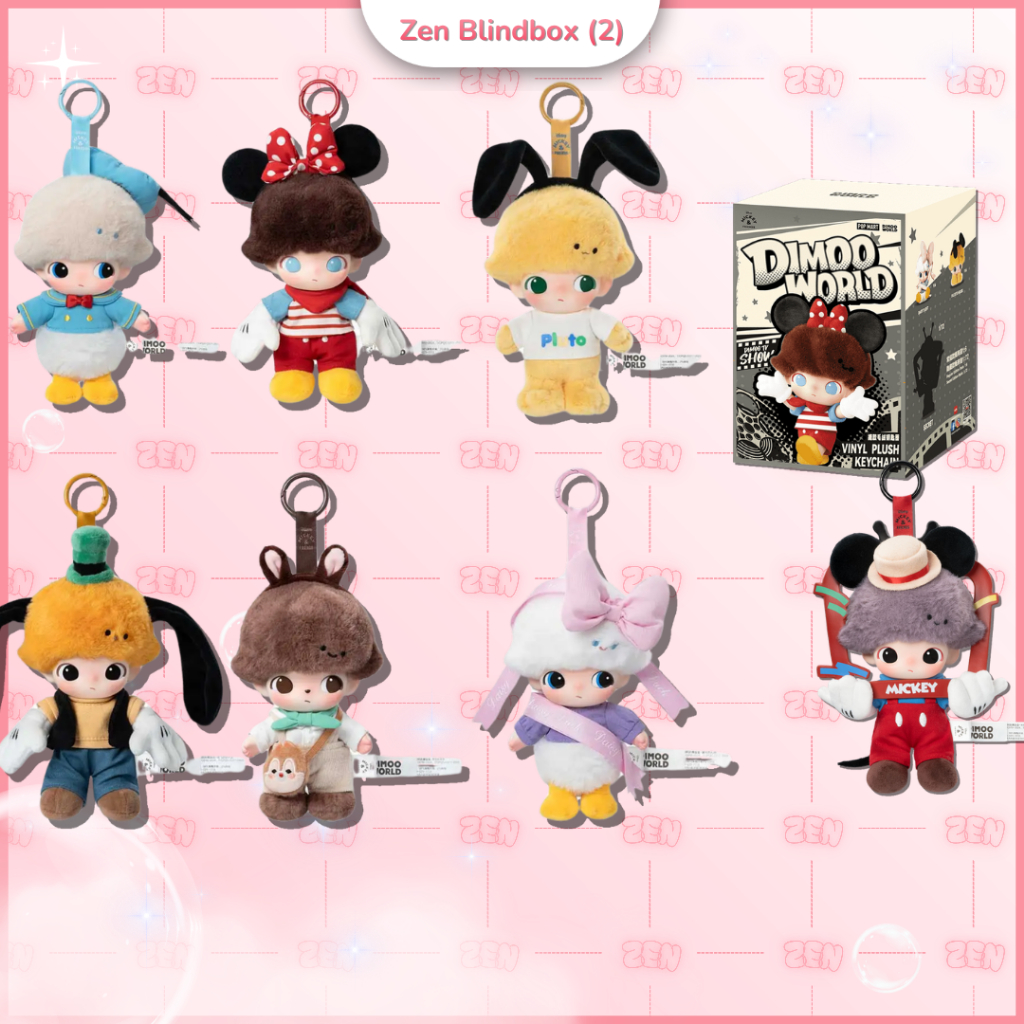 [CHÍNH HÃNG] Blindbox Dimoo World x Disney Series Móc Khóa Gấu Bông Dimoo