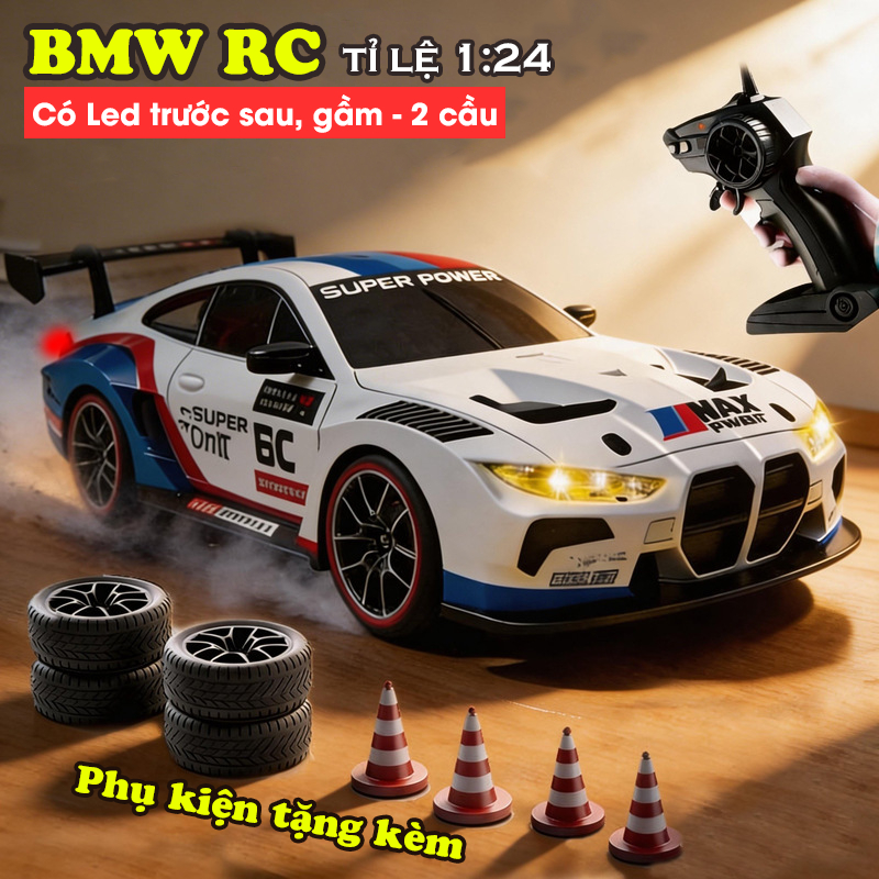 ( BMW M4 ) Xe Điều Khiển Từ Xa BMW Drift 2 cầu – Ô Tô RC Tốc Độ Cao Cho Bé