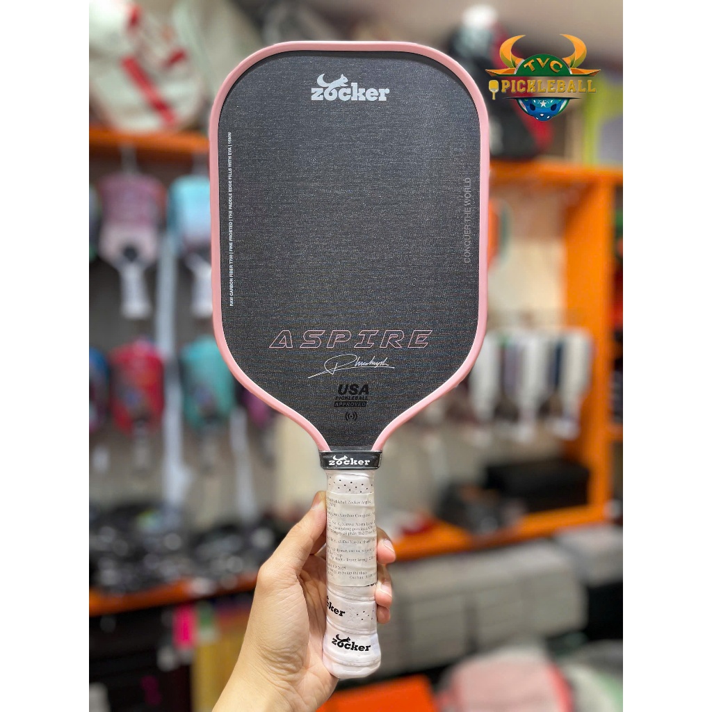 [ZOCKER] VỢT PICKLEBALL ZOCKER ASPIRE CHÍNH HÃNG [ TẶNG KÈM QUẤN CÁN DÁN VIỀN ]