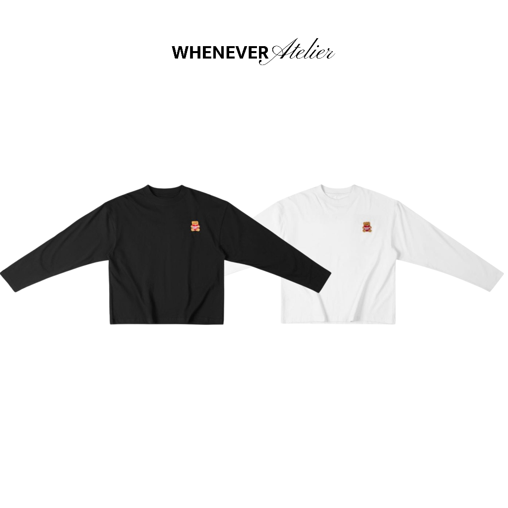 𝐖henever 𝐀telier | WHENEVER” LITTLE BEAR LONGSLEEVES T-SHIRT / 2 COLOR