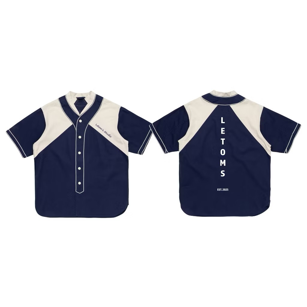 𝐋𝐄𝐓𝐎𝐌𝐒 | Kaki Baseball Shirt M-25 Edition / Navy
