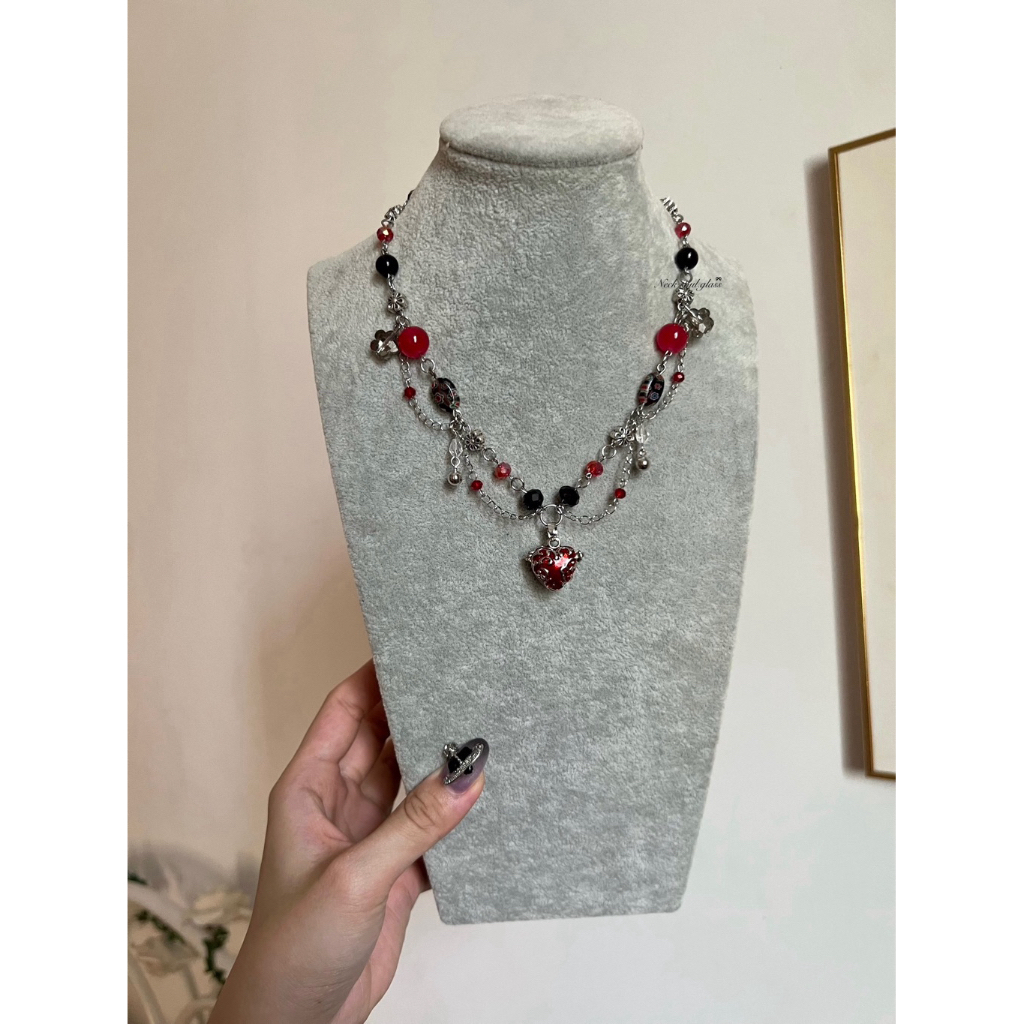 neck.soul.glass | Dây Chuyền Nữ, Vòng Cổ Mặt Trái Tim Locket ♡ HENNA NECKLACE [Đọc Kĩ Mô Tả Trước Kh