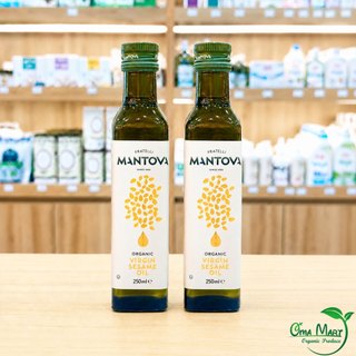 Dầu mè hữu cơ ép lạnh mantova 250ml - cho bé ăn dặm và nấu ăn