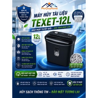 Máy huỷ tài liệu cắt chéo Texet 12L CC612EX Chính Hãng Bảo Hành 12 Tháng.