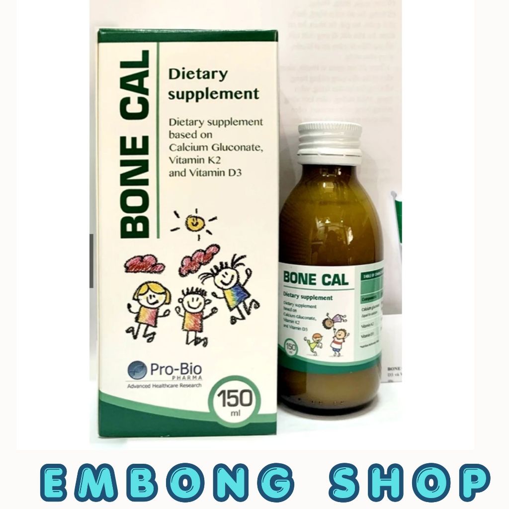 Bone Cal  ( hộp 150 ml ) Canxi Hữu Cơ Cho Bé,Bổ Sung Canxi Vitamin D3-k2 Giúp Phát Triển Chiều Cao T