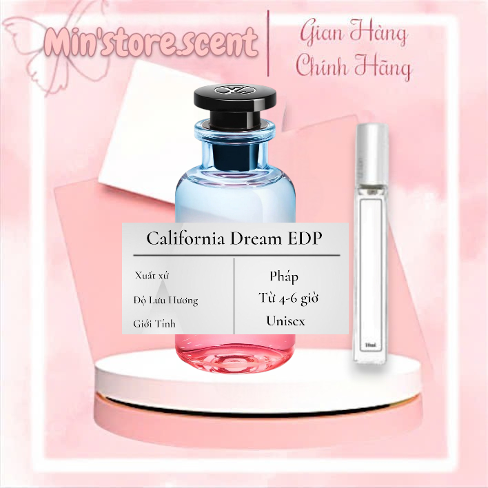 Nước Hoa Unisex Min'store.Scent California Dream EDP 10ML