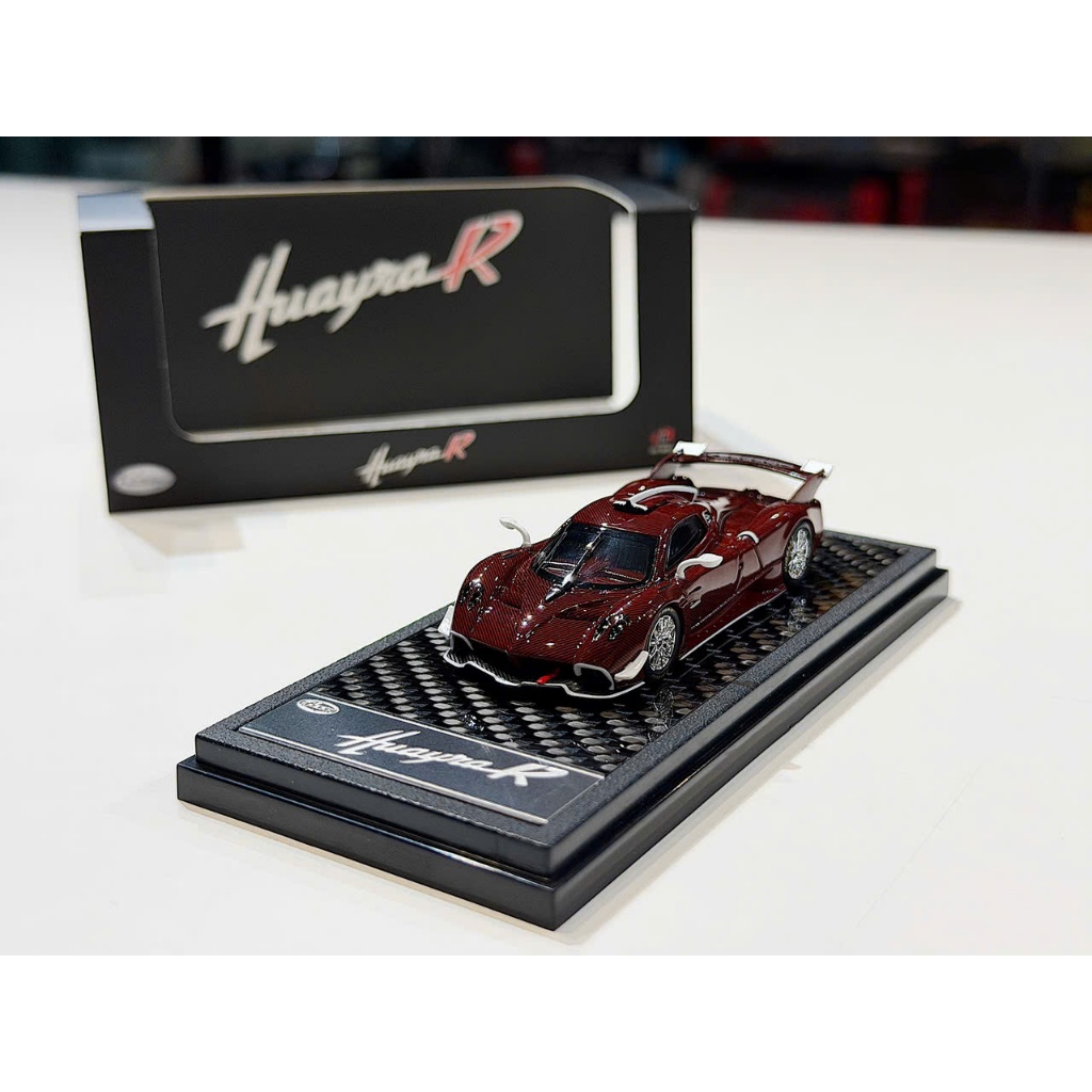 XE MÔ HÌNH PAGANI HUAYRA R RED CARBON,TỶ LỆ 1/64 LCD