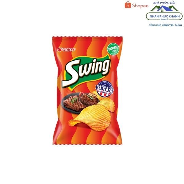 [1 Lốc/ 10 Gói] Snack Orion Swing Bít Tết 53Gr (1660)