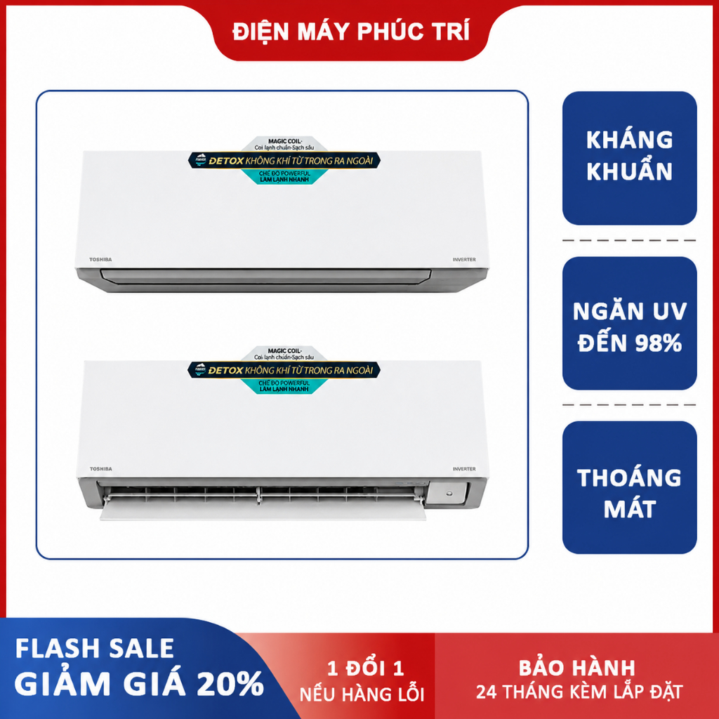 Máy lạnh Toshiba Inverter 1 HP RAS-H10E2KCVG-V
