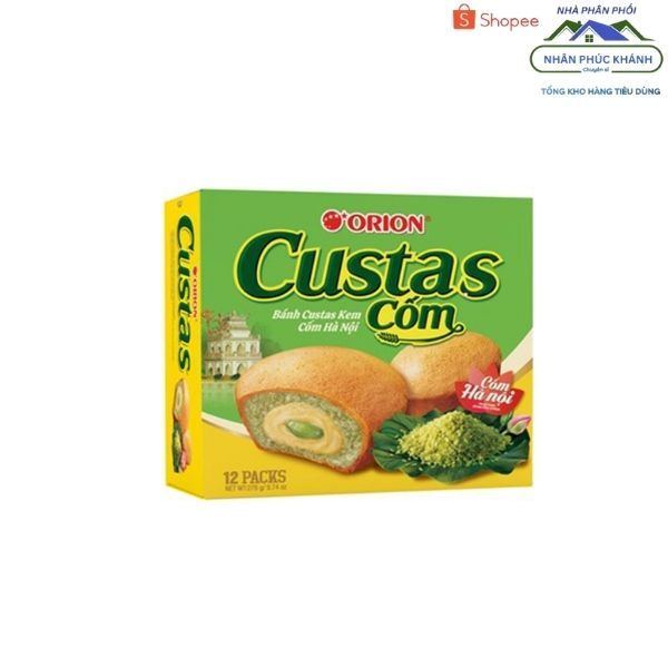 [1 Hộp] Bánh Custas Kem Cốm 12Pack (7952)