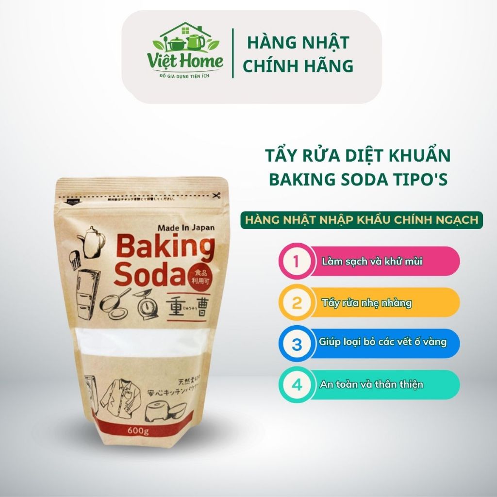 [VietHome] Tẩy rửa diệt khuẩn Baking soda Tipo's