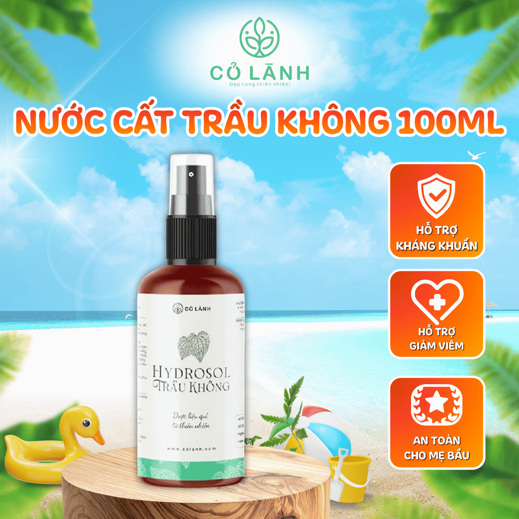 Nước Cất Trầu Không (Toner trầu không) 100ml - Trị Viêm, Kháng Khuẩn, An Toàn Cho Mẹ Bầu, Mẹ Sau Sinh Và Trẻ Nhỏ