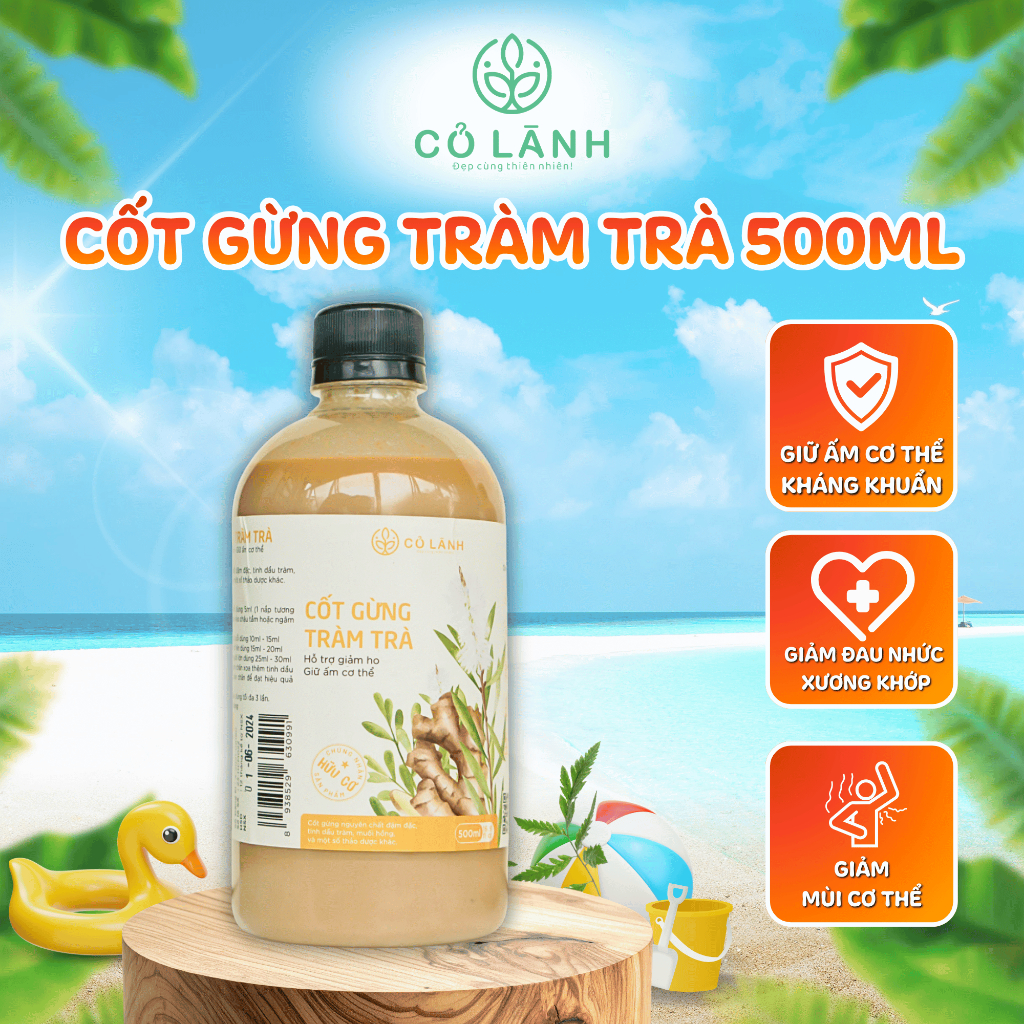 500ml Nước Cốt Gừng Tràm (Không bã) Ngâm Chân, Tắm Bé - Giữ Ấm, Phòng Ho, Lưu…