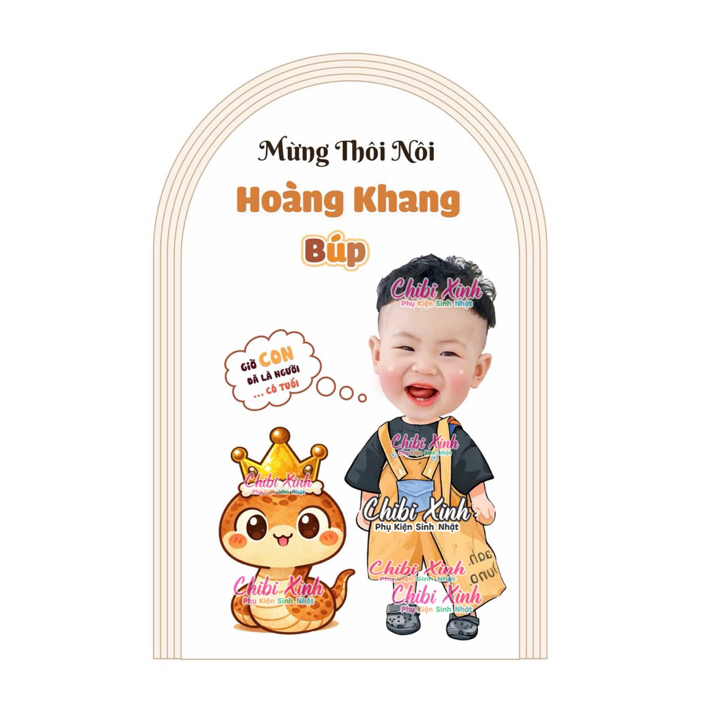 phong sinh Nhật chất liệu formex cứng