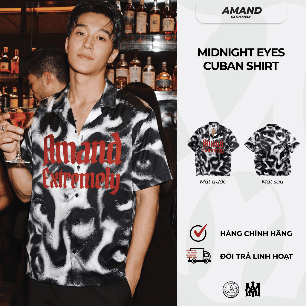 Áo sơ mi Amand Midnight Eyes Cuban Shirt SM2012