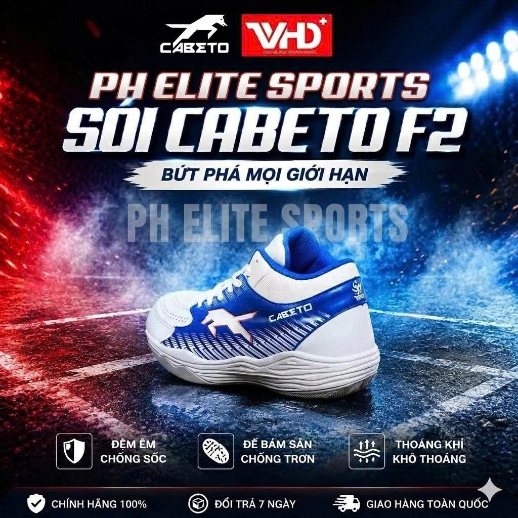 Giày Bóng Chuyền VHD CABETO Sói Đầu Đàn Chính Hãng - Tặng Tất Chống Trơn Xịn Cày Bê Tông Siêu Bền Êm