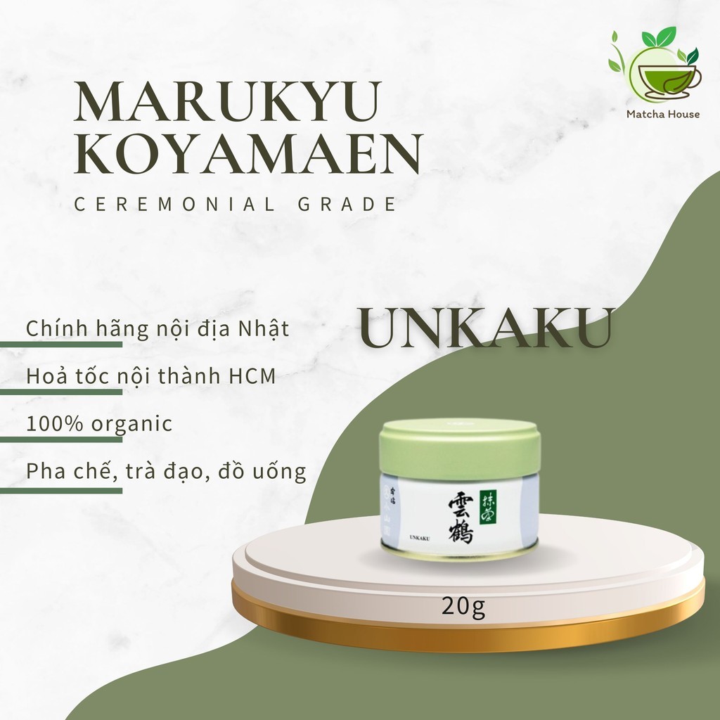 Bột matcha MK cao cấp UNKAKU Chính hãng nội địa Nhật 100%