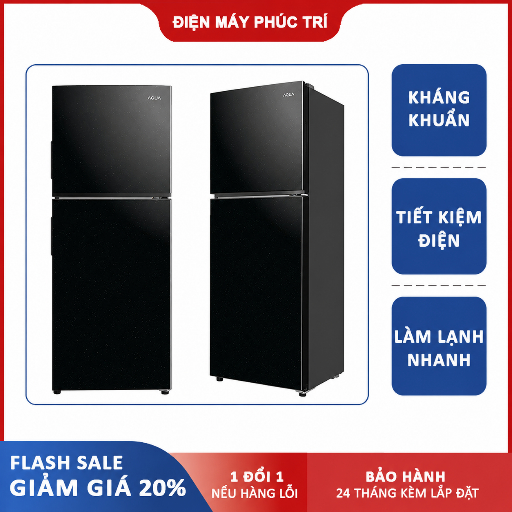 Tủ lạnh Aqua Inverter 189 lít AQR-T220FA(FB)
