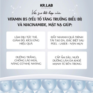 Mặt Nạ B5 Kr.Lab EGF Complex Mask Phục Hồi Da Chuyên Sâu, Thúc Đẩy Tái Tạo Da, Làm Dịu Da Tức Thì Và Giảm Đỏ Rát