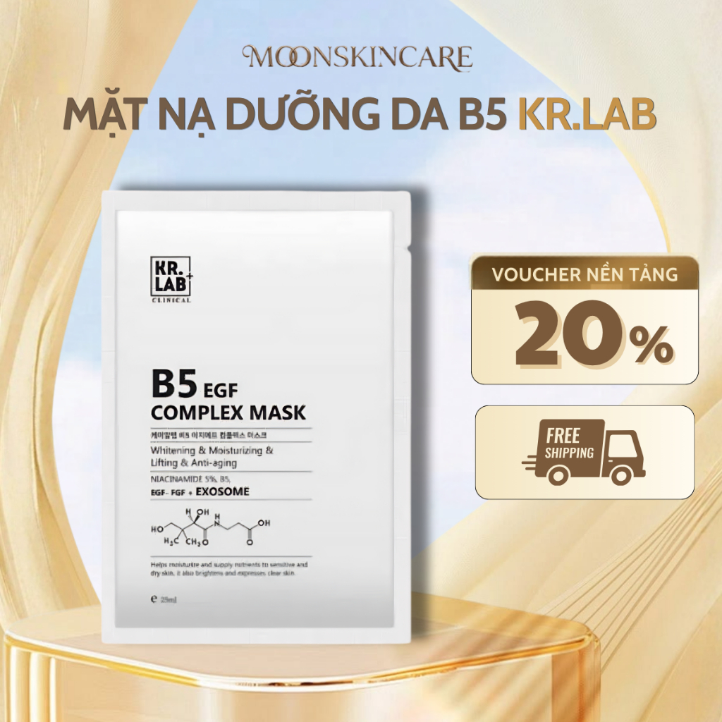 Mặt Nạ B5 Kr.Lab EGF Complex Mask Phục Hồi Da Chuyên Sâu, Thúc Đẩy Tái Tạo Da, Làm Dịu Da Tức Thì Và Giảm Đỏ Rát