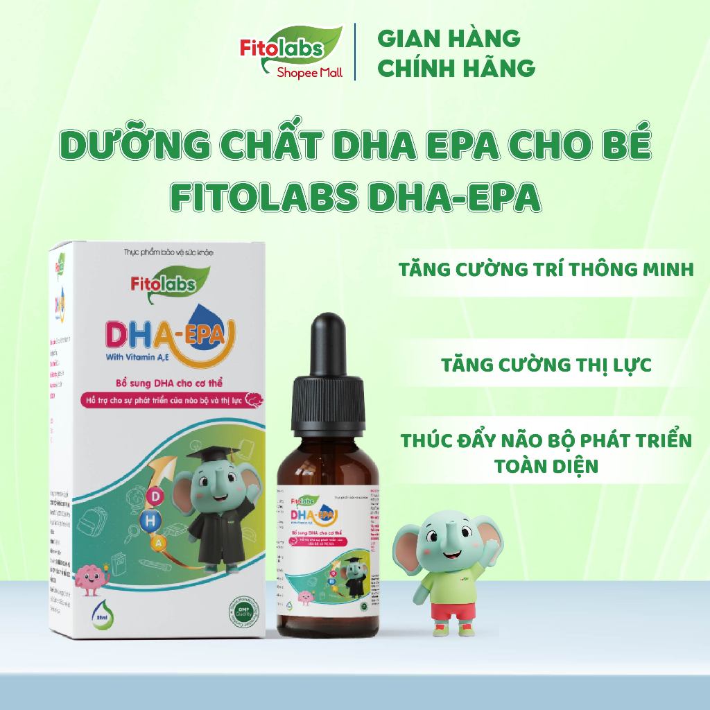 DHA Cho Bé Fitolabs DHA EPA Dạng Nhỏ Giọt Không Tanh Giúp Phát Triển Trí Não Và Tăng Cường Thị Lực V