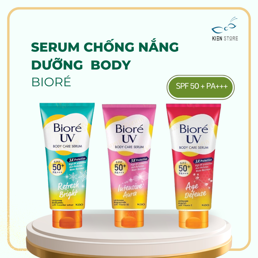 Kem Chống Nắng Body Biore 50ml – Serum Dưỡng Thể Mỏng Nhẹ, Không Bết, Kháng Bụi